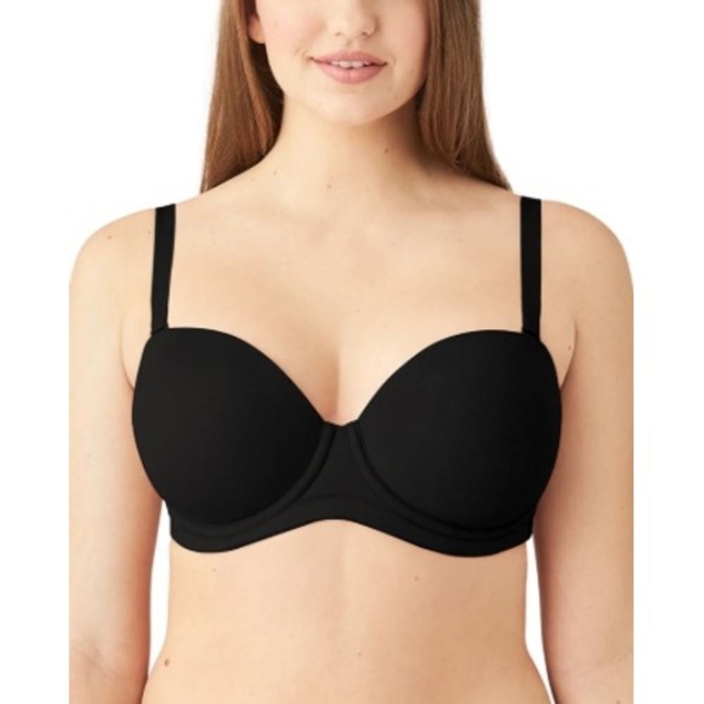 NWT WACOAL Red Carpet Strapless Underwire Bra Black Women Size 36DD Comfort